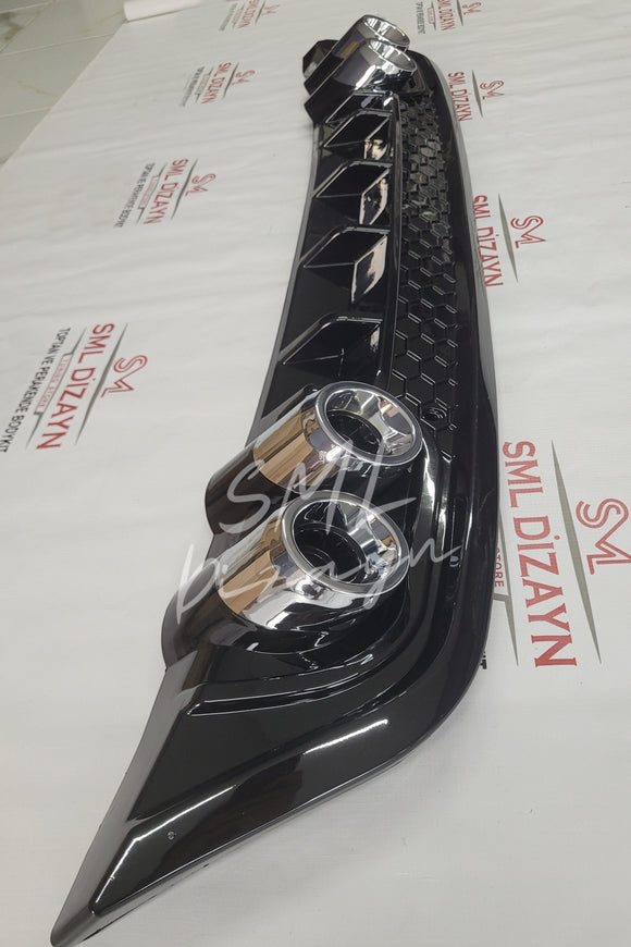 rear diffuser spoiler for seat leon mk3 2013-2014-2015-2016