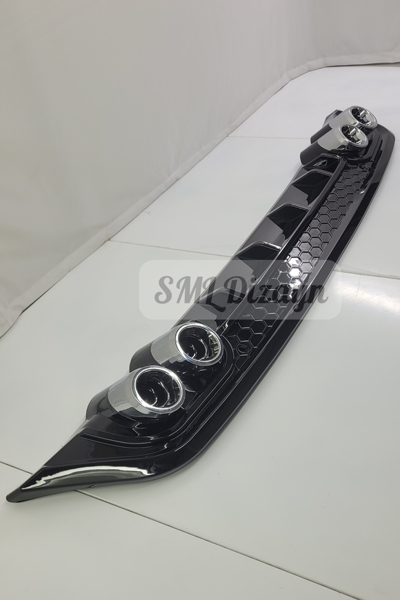 glossy black rear diffuser lip for seat leon 5f