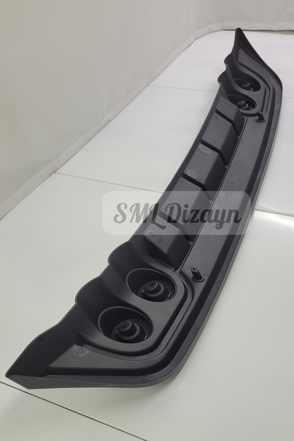 Leon Mk3 Style 4 Çıkış Difüzör Arka Ek Parlak Siyah 2013-2016 (Makyajsız Kasa)