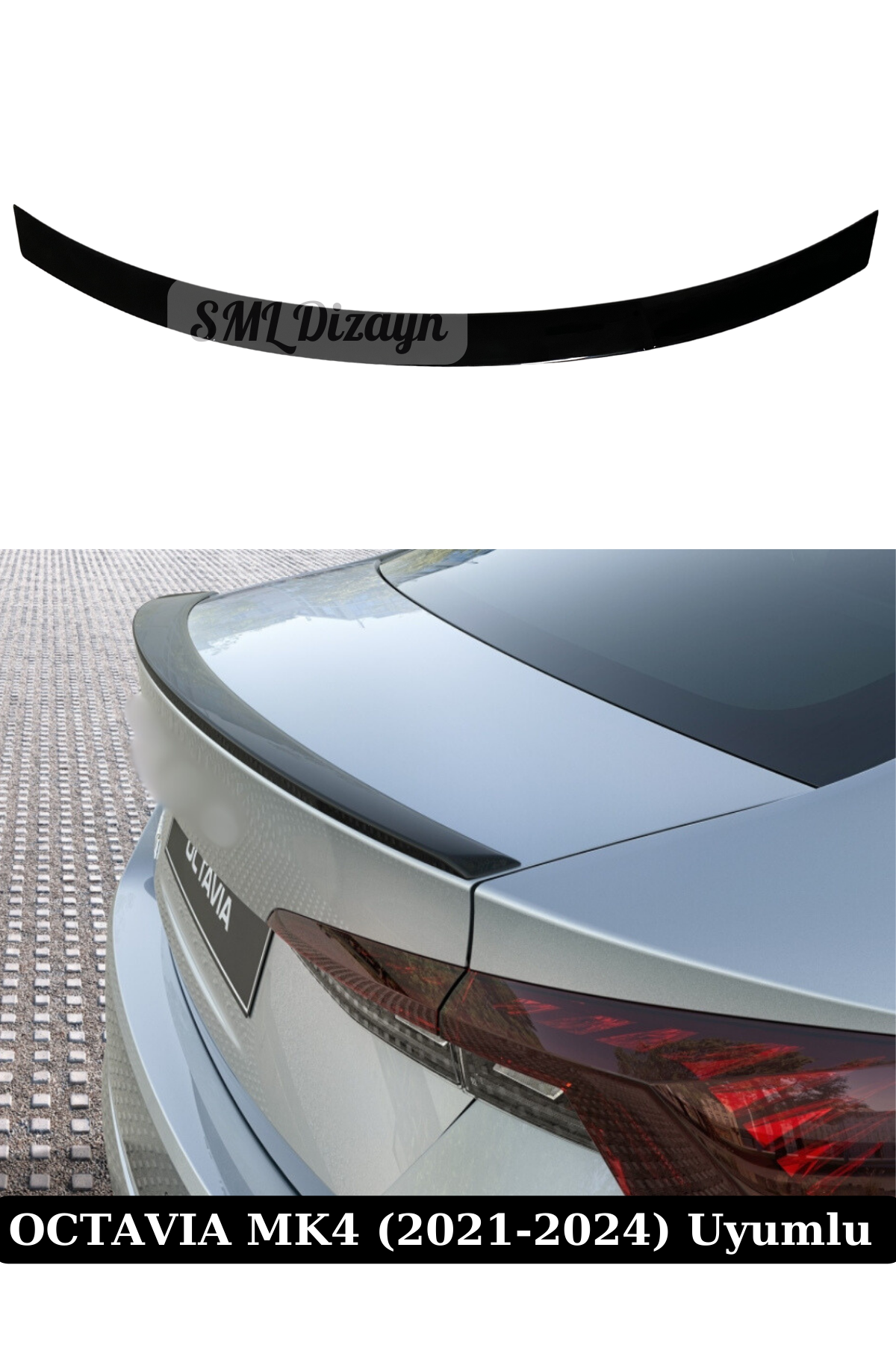 Octavia Mk4 Spoiler Trunk Top Spoiler Wind Deflector Glossy Black 2021 ...