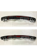 universal 4 egzozlu difizör difüzör arka ek