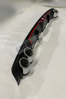 rear diffuser lip dual exhaust universal red line 
