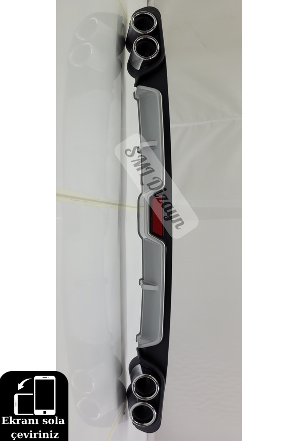 Universal 4 outlet Gray Diffuser Rear Additional Plastic 