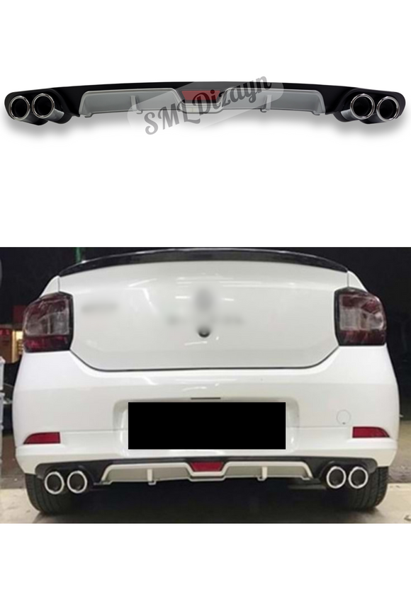 universal gri difüzör 4 egzoz çıkışlı