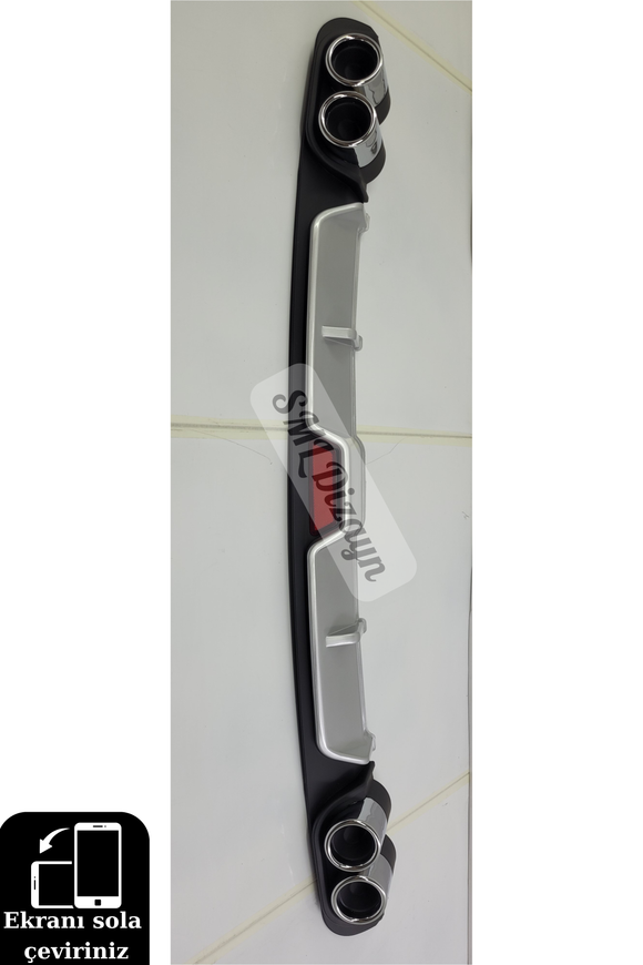 Universal 4 outlet Gray Diffuser Rear Additional Plastic 