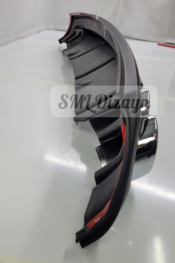 Universal Polo 4 outlet Gray Diffuser Rear Additional Plastic 