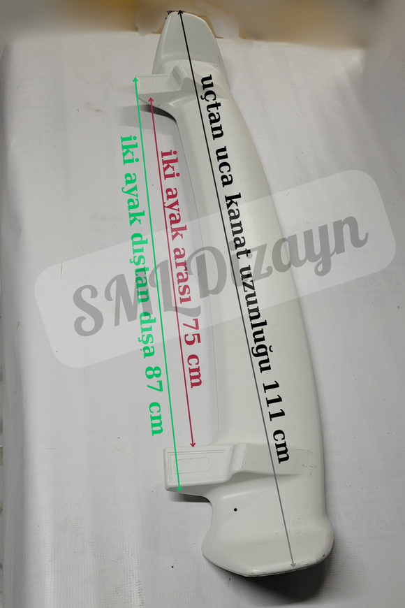 Üniversal Hatchback Spoiler Bagaj Üstü Spoyler Boyasız