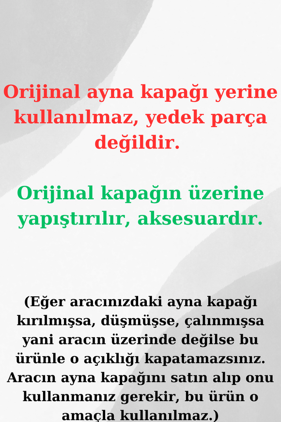 Caddy Yarasa Ayna Kapağı Batman Kapak Parlak Siyah 2005-2014