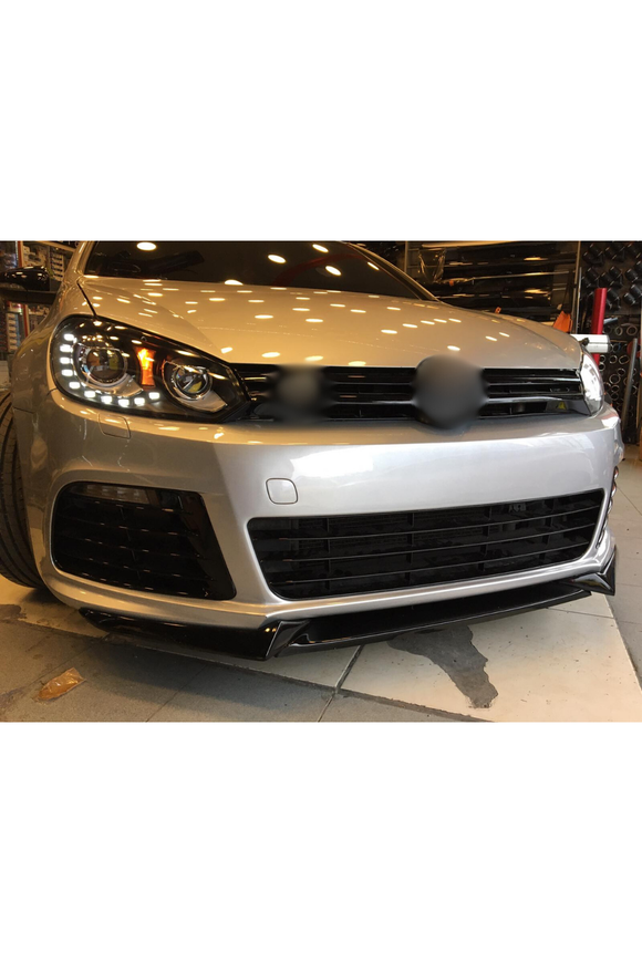 front lip splitter for 2008-2009-2010-2011-2012 volkswagen golf 6 r 