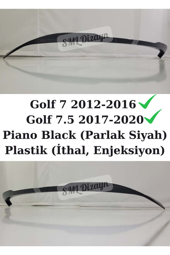 Golf 7-7.5 Maxton Spoiler Tavan Bagaj Spoyler Parlak Siyah 2012-2020