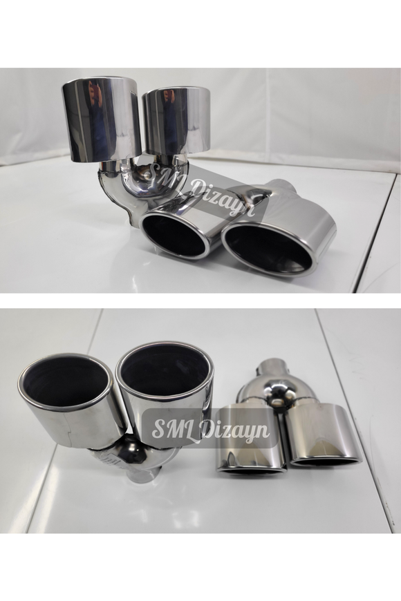 2017-2018-2019-2020 Volkswagen Golf 7.5 uyumlu Egzoz ucu Krom