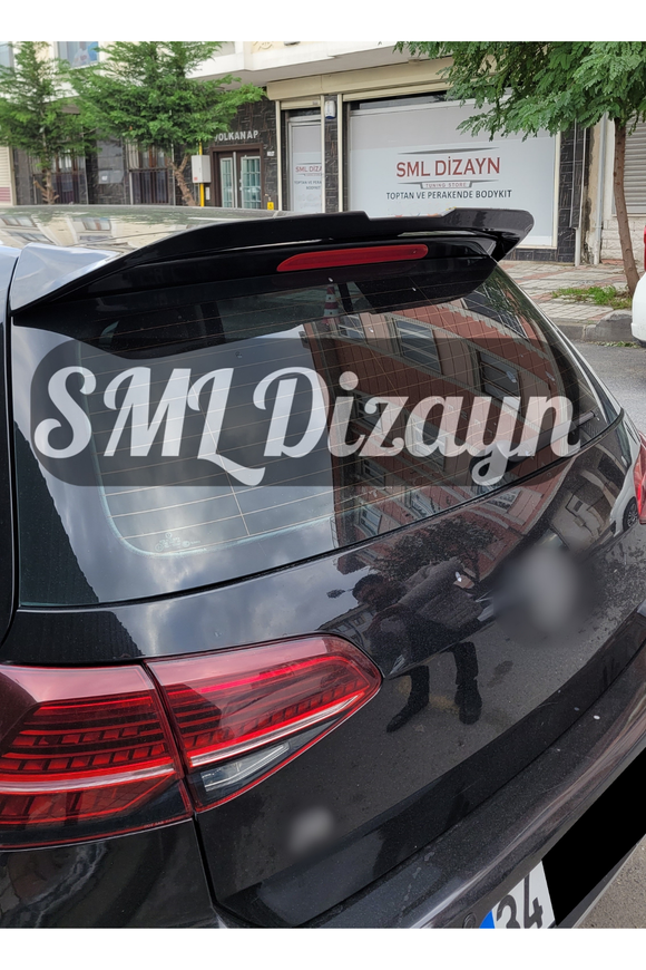 golf 7 pre facelift and golf 7 facelift rear trunk spoiler glossy black