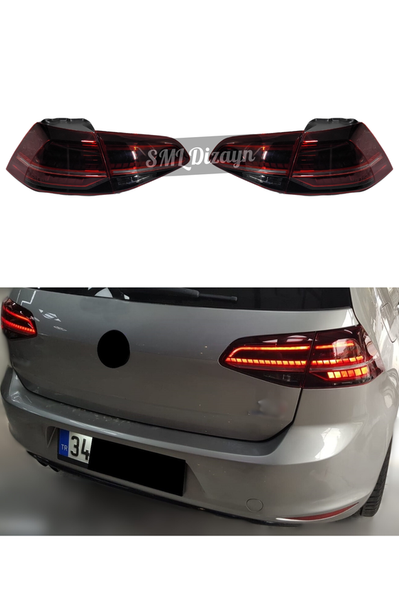 volkswagen golf 7-7.5 kırmızı kayar sinyalli stop lambası