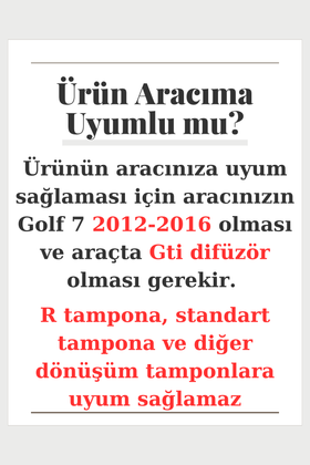 Golf 7 Gti Arka Flap Bıçak Lip Parlak Siyah - 0