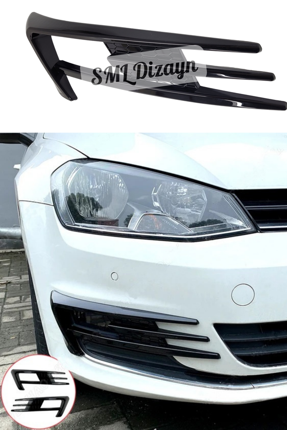Golf 7 Sis Çerçevesi Bıçakları Çıtaları Parlak Siyah 2012-2017
