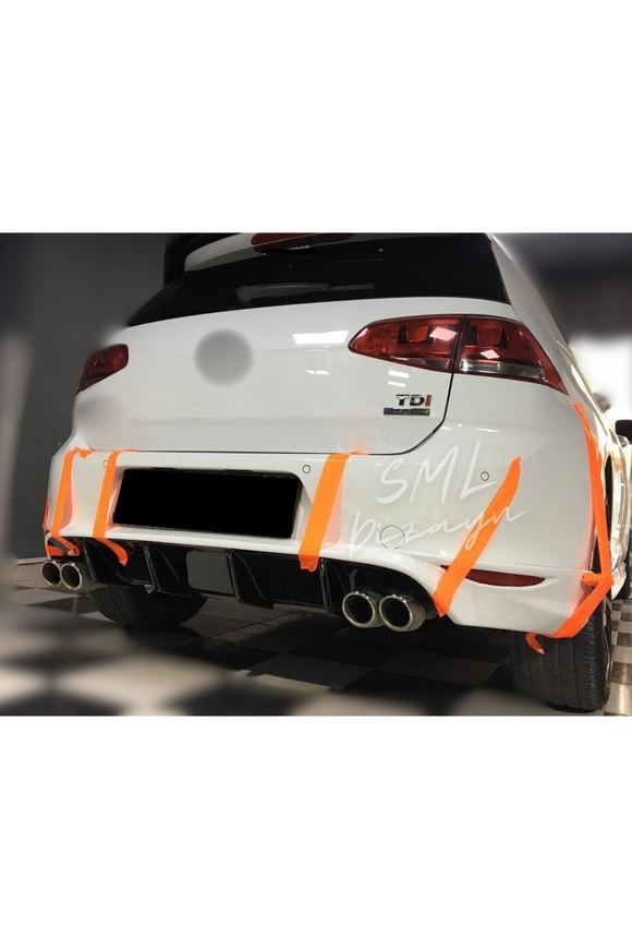 2012-2013-2014-2015-2016-2017-2018-2019-2020 volkswagen golf 7 arka ek tampon difüzör difizör