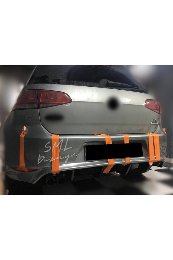 rear diffuser lip for 2012-2013-2014-2015-2016-2017 volkswagen golf 7 oettinger