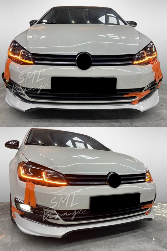 front li splitter for 2012-2013-2014-2015-2016-2017 volkswagen golf 7 
