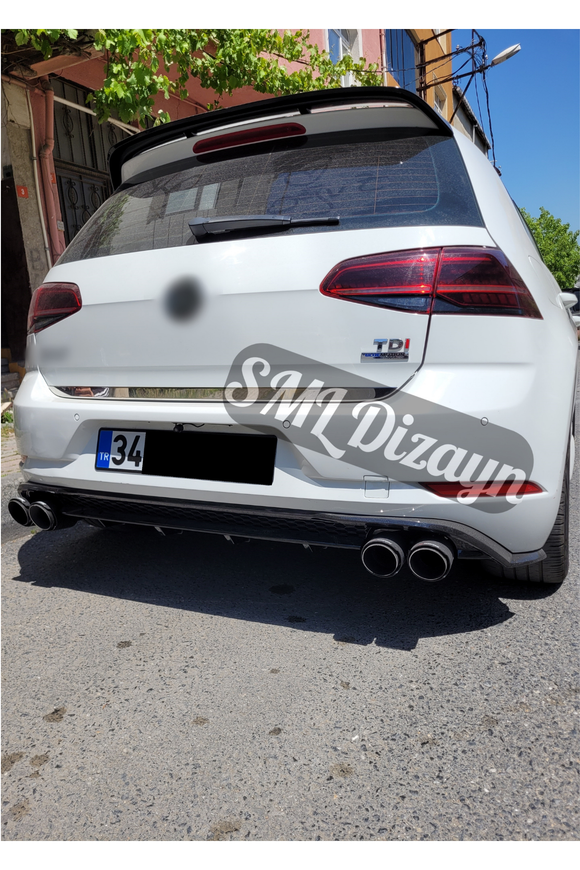 rear r diffuser lip for 2017-2018-2019-2020 volkswagen golf 7.5 