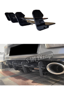 rear diffuser splitters for volkswagen golf 7.5 