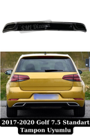 Golf 7.5 R Line Difüzör Egzoz Görünümlü Parlak Siyah 2017-2020-1