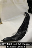 Golf 7.5 R Line Difüzör Egzoz Görünümlü Parlak Siyah 2017-2020-3