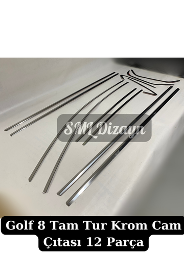 2021-2022-2023-2024 volkswagen golf 8 krom cam çıtası nikelaj