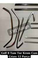 2021-2022-2023-2024 volkswagen golf 8 krom cam çıtası nikelaj