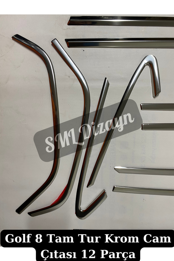 2021-2022-2023-2024 volkswagen golf 8 krom cam çıtası nikelaj