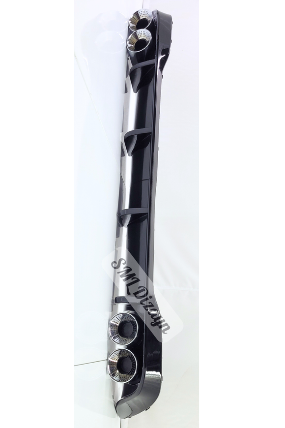 Golf 8 R Difüzör Arka Ek Sağ-Sol Çift Çıkış Parlak Siyah 2021-2023