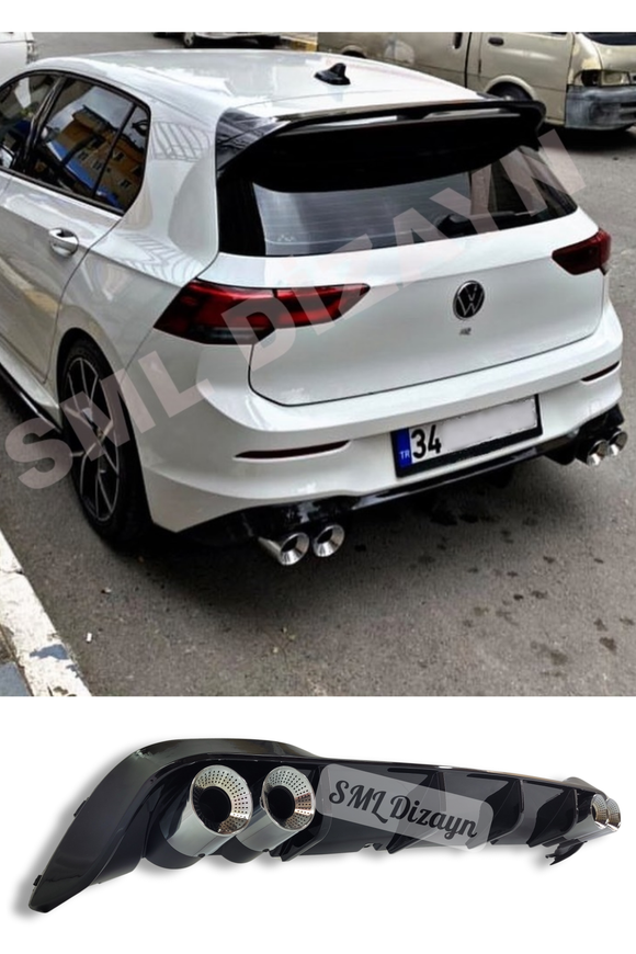 rear diffuser lip for volkswagen golf 8
