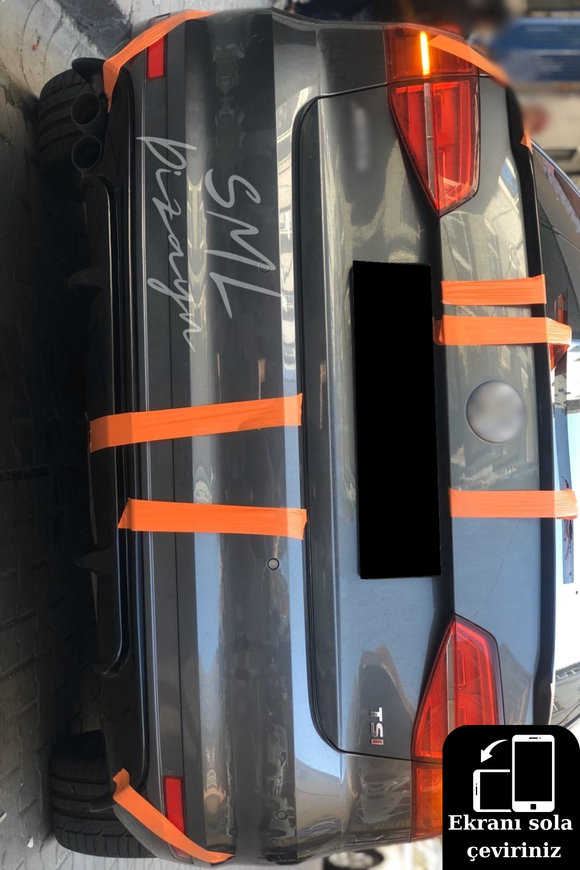 Jetta Mk6 R Difüzör Arka Ek Boyasız Plastik 2014-2018 (Makyajlı Kasa)