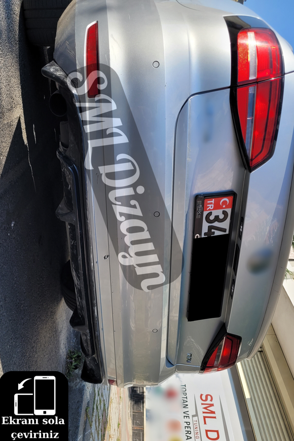 Jetta Mk6 R Difüzör Arka Ek Boyasız Plastik 2014-2018 (Makyajlı Kasa)