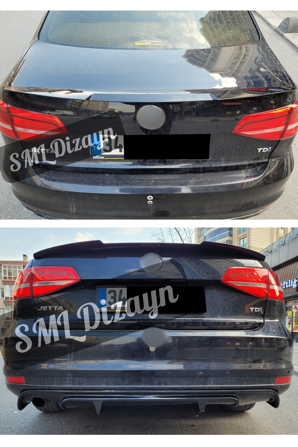 rear trunk spoiler for volkswagen jetta sagitar