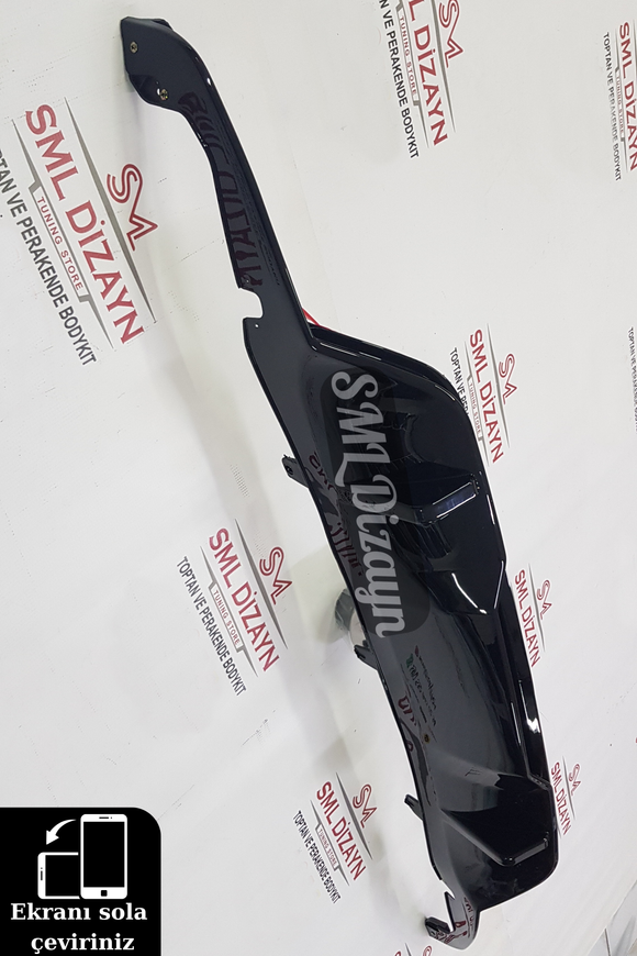 rear diffuser lip for volkswagen passat b8 sedan 2015-2016-2017-2018-2019