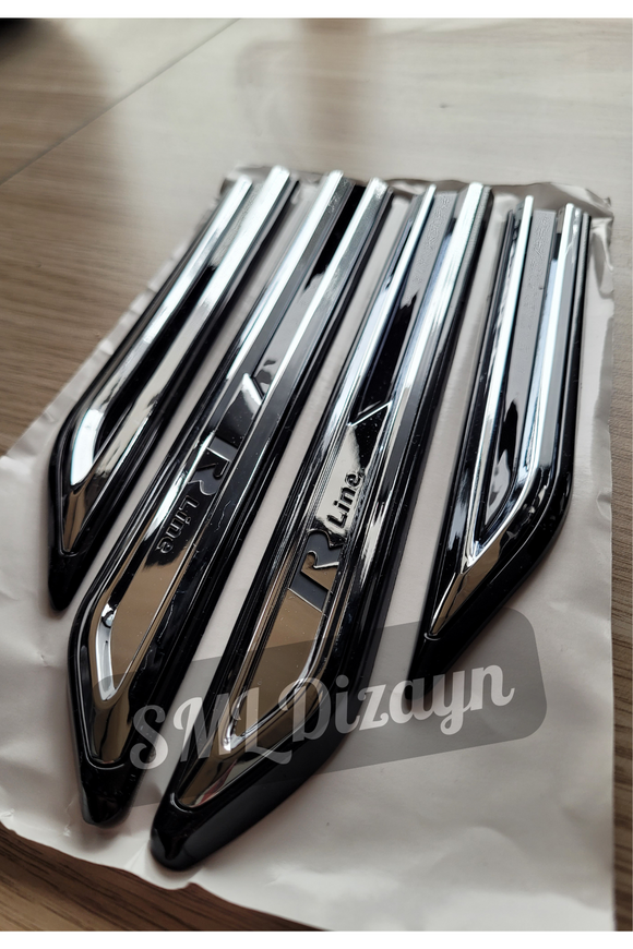 krom r line yazısı volkswagen passat