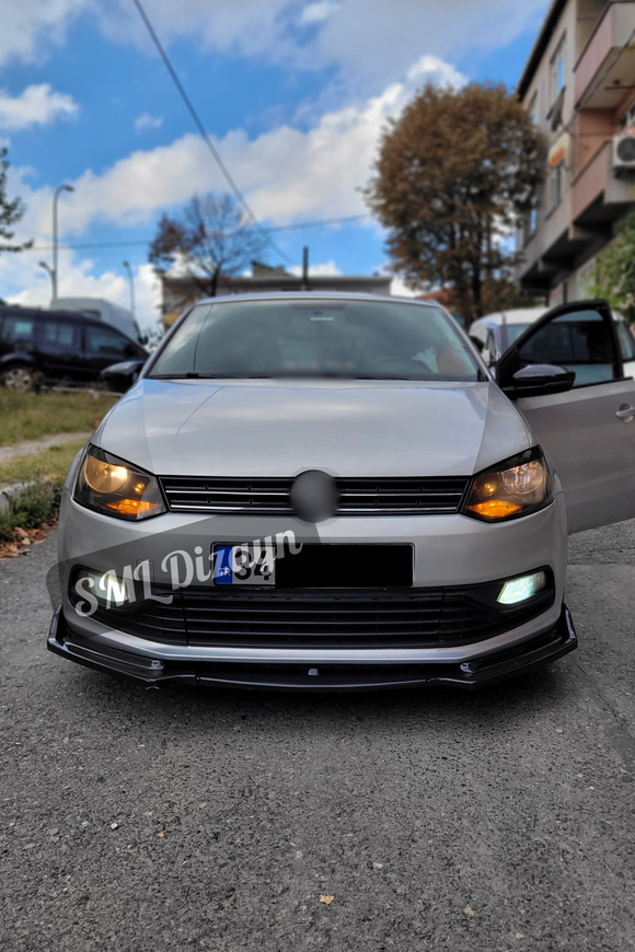 Polo Mk5 6c Front Lip Additional 3 Pieces - Black (Make-up Case) 