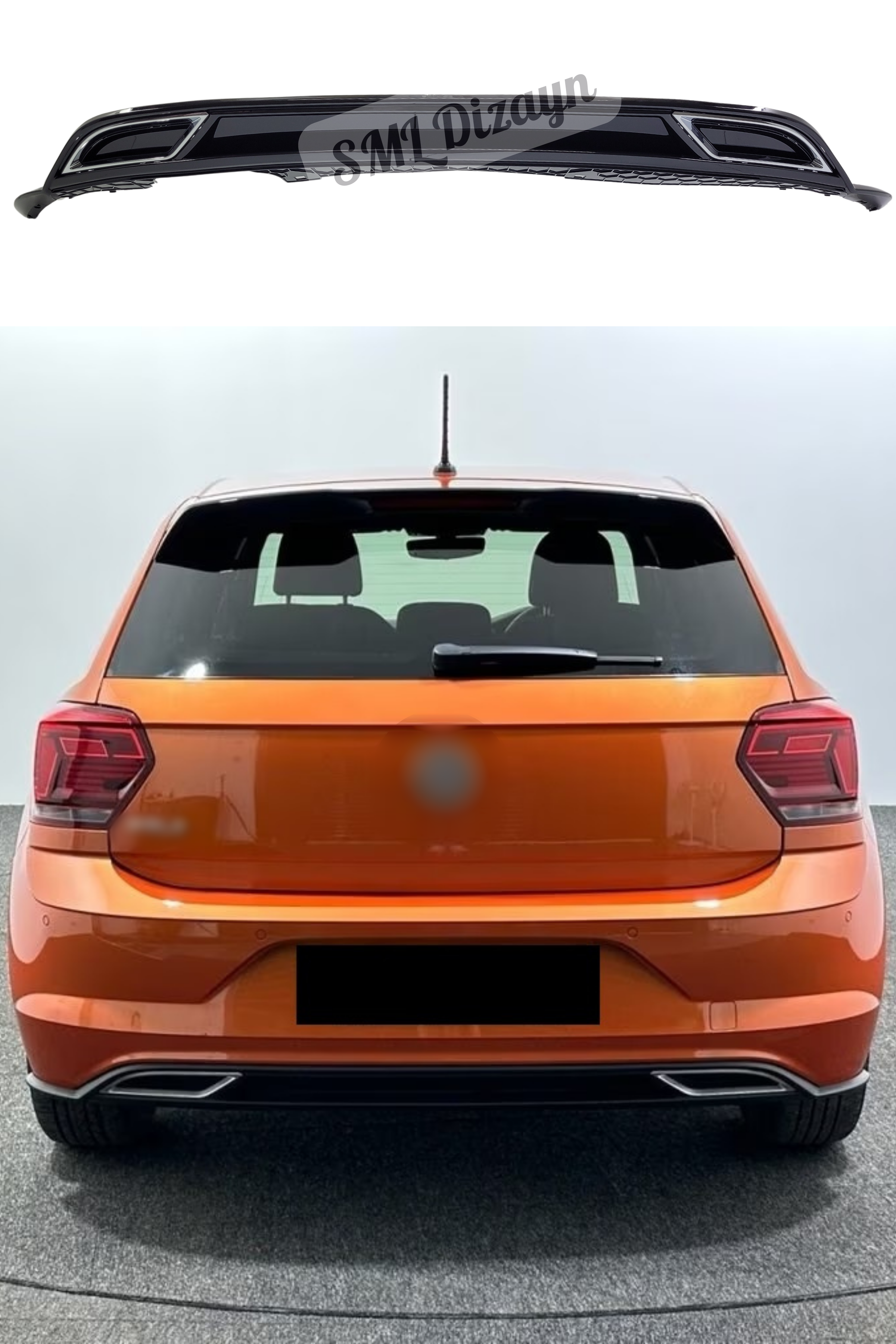 Polo Mk6 Exhaust Appearance R Line Diffuser 2018-2021 (Non-Makeup Body ...