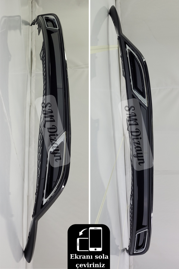 parlak siyah aw1 volkswagen polo difüzör