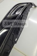 Polo Mk6 Egzoz Görünüm R Line Difüzör 2018-2021 (Makyajsız Kasa)-10