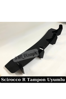 Scirocco R Arka Tampon için 4lü Flap-Bıçak-Lip Parlak Siyah 2009-2017-7