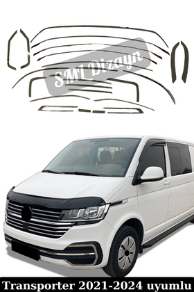 volkswagen transporter t6.1 ön panjur ve ön sis çerçevesi krom seti nikelaj