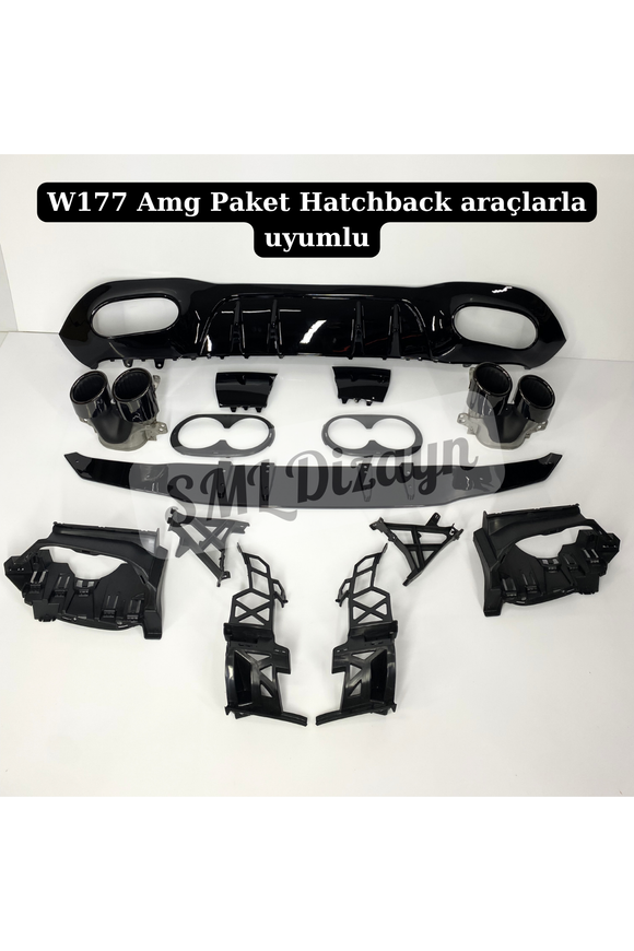 rear diffuser and exhaust tips for w177 amg