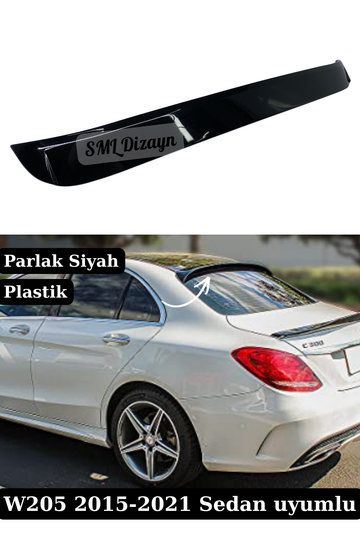 Mercedes-W205-Sedan-Cam-Ustu-Spoiler-Parlak-Siyah-SML-Dizayn